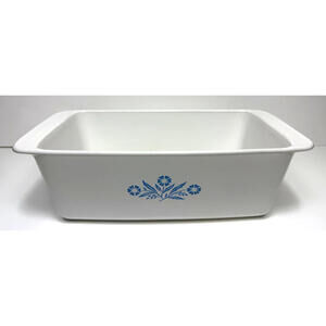Vtg Corning Ware Blue Cornflower 2QT Loaf Bread Pan Baking P-315 USA 9"